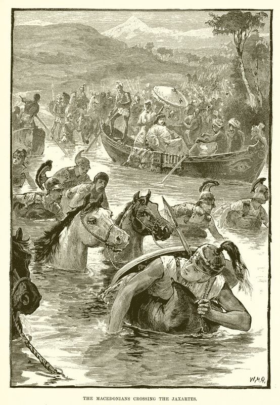 A macedónok átkelnek a Jaxartesen alkotó: English School