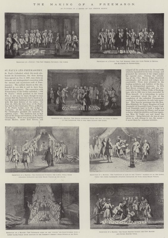 A szabadkőműves alkotás (litho) alkotó: English School