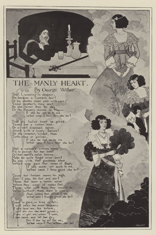 The Manly Heart, szerző: George Wither (litho) alkotó: English School