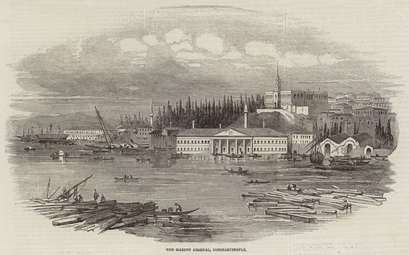 A tengerész arzenál, Konstantinápoly (metszet) alkotó: English School