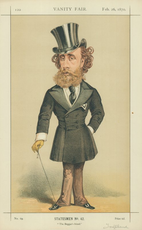 The Marquis (John) Townshend, A koldusok barátja, 1870. február 26., Vanity Fair rajzfilm alkotó: English School