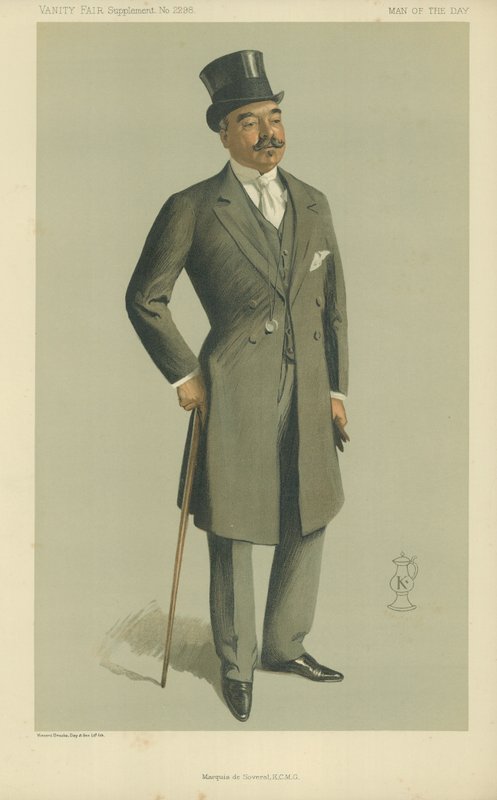 The Marquis de Soveral, rajzfilm a Vanity Fair magazinból, 1912. november 13. alkotó: English School