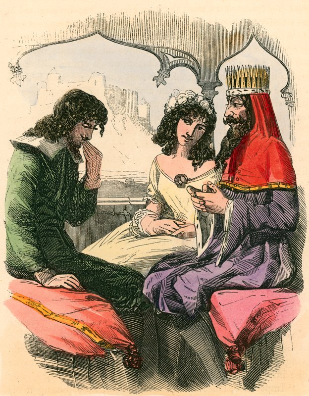 Carabas márkija a királlyal lovagol alkotó: English School