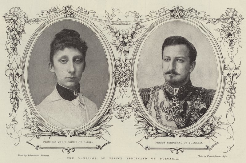 Ferdinánd bolgár herceg házassága (metszet) alkotó: English School