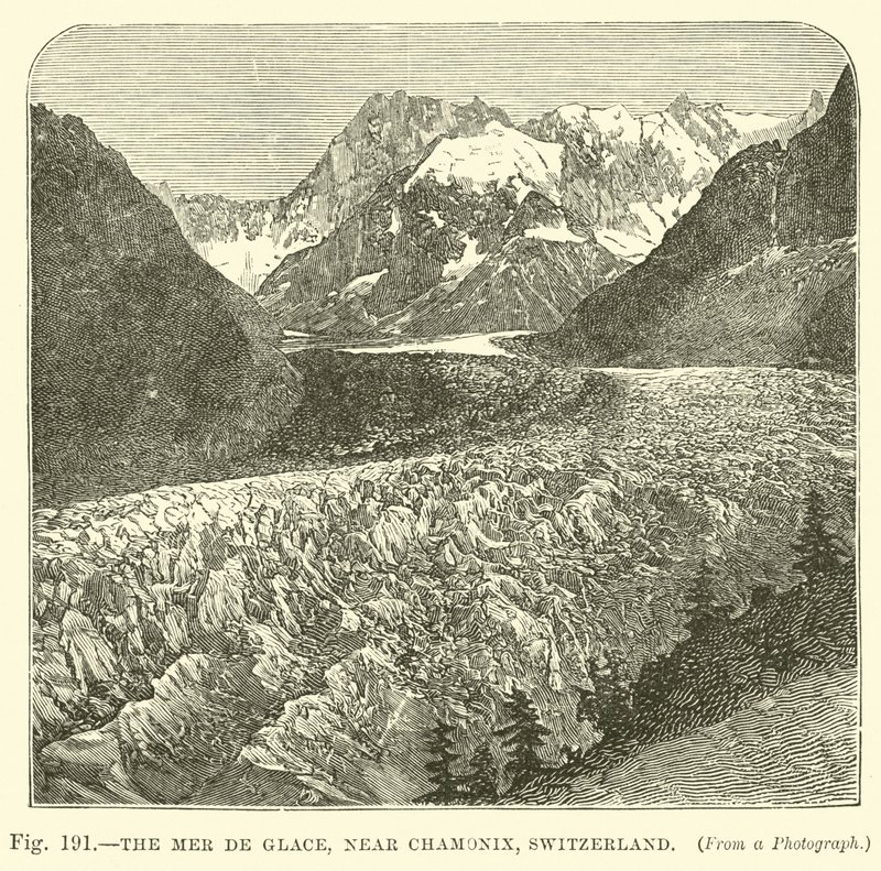 A Mer de Glace, Chamonix közelében, Svájcban alkotó: English School