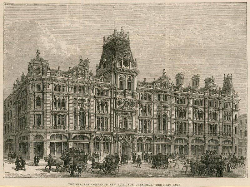 A Mercers Company új épületei, Cheapside, London alkotó: English School
