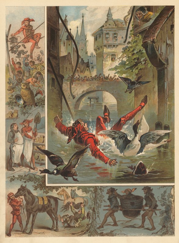 A vidám bolond (chromolitho) alkotó: English School