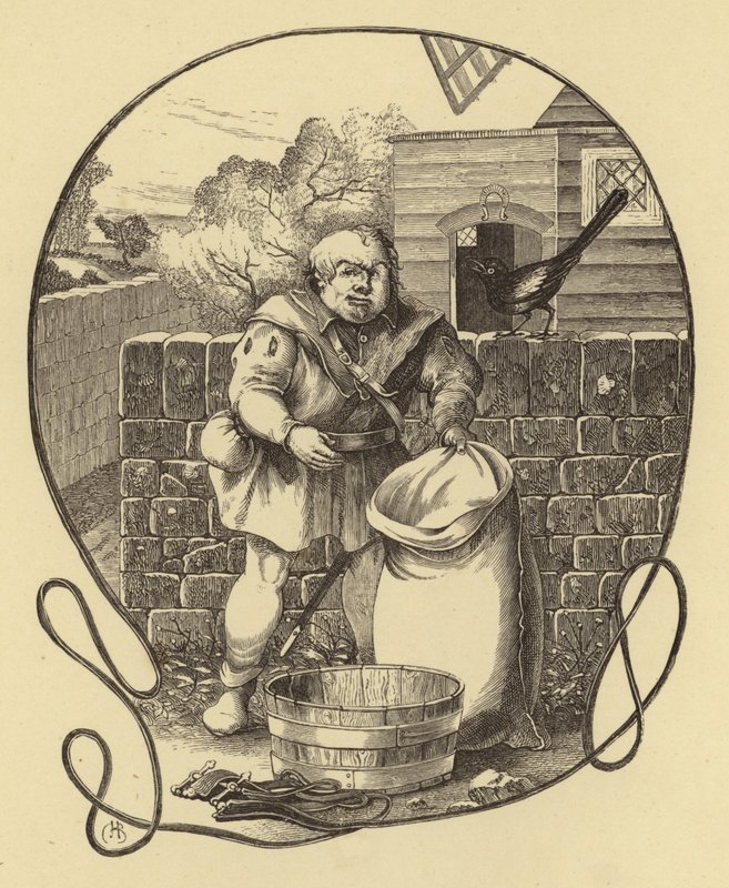 The Miller Of Trompington, Geoffrey Chaucer (metszet) alkotó: English School