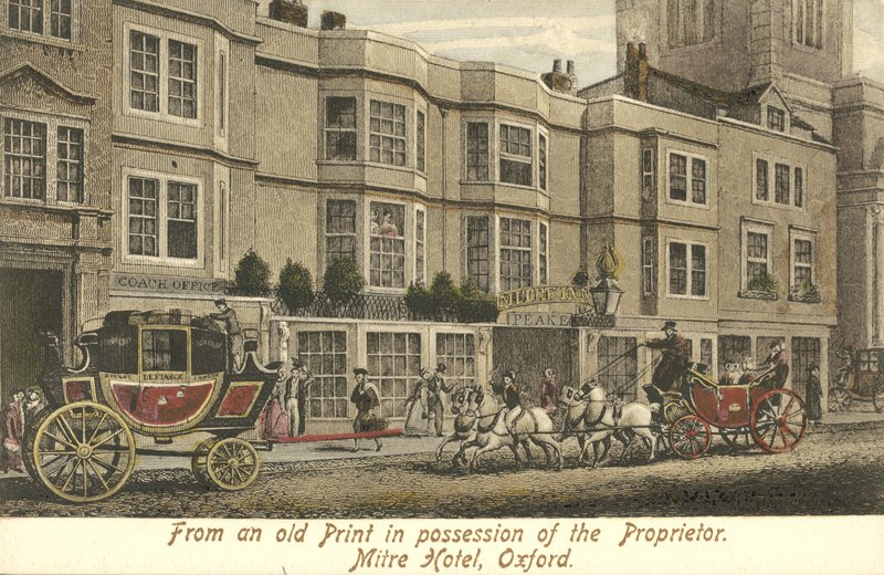 The Mitre Hotel, Oxford (színes litho) alkotó: English School