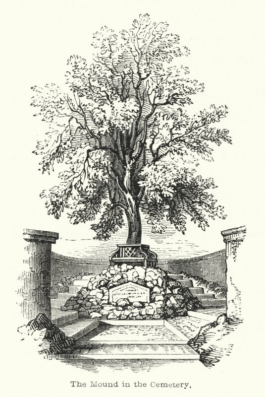 A halom a temetőben (metszet) alkotó: English School