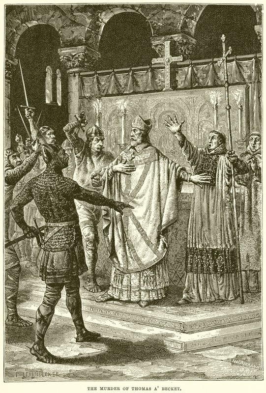 Thomas A Becket meggyilkolása alkotó: English School