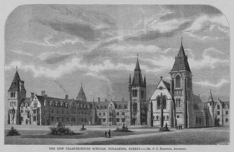 The New Charter House Schools, Godalming, Surrey (metszet) alkotó: English School