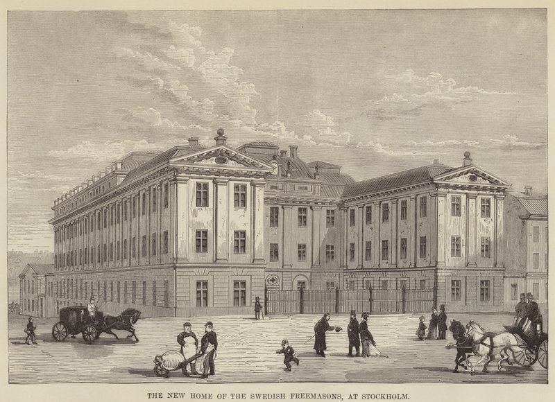 A svéd szabadkőművesek új otthona, Stockholm (metszet) alkotó: English School
