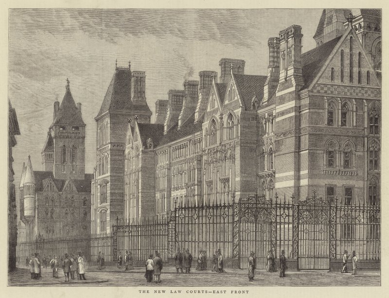 The New Law Courts, East Front (metszet) alkotó: English School