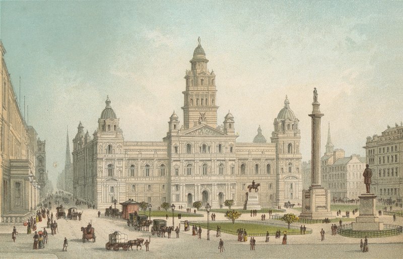 Az új önkormányzati épületek, George Square - Glasgow alkotó: English School