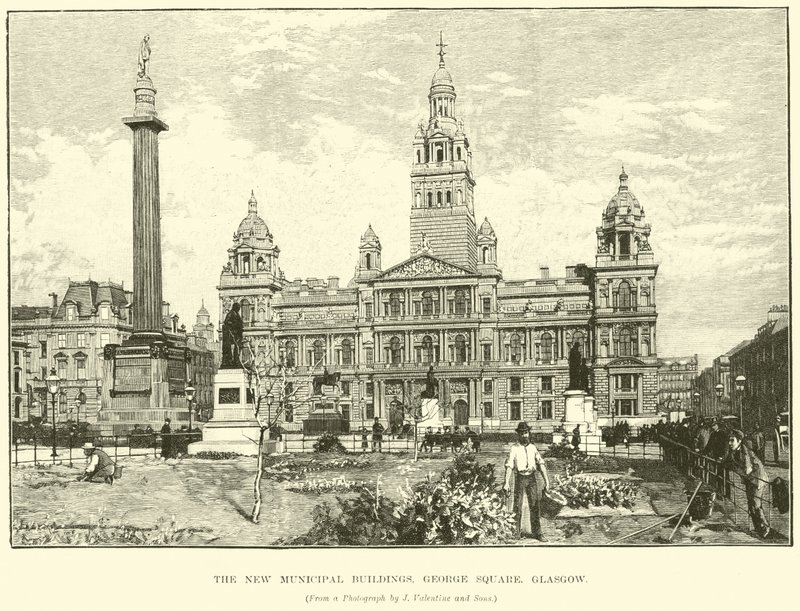 Az új önkormányzati épületek, George Square, Glasgow alkotó: English School