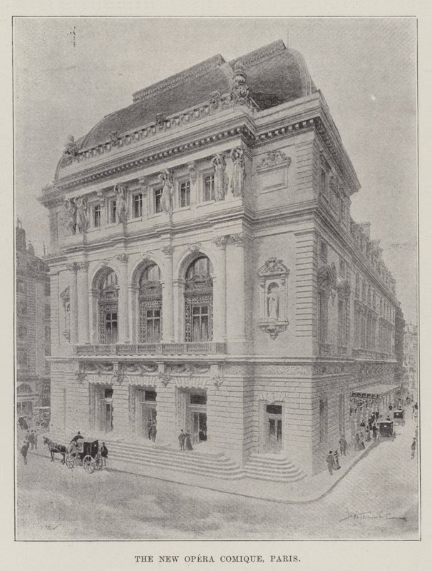 The New Opera Comique, Párizs (metszet) alkotó: English School
