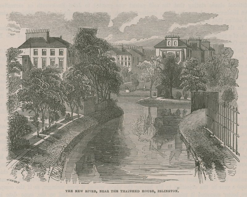 A New River Head, a nádfedeles ház közelében, Islingtonban alkotó: English School