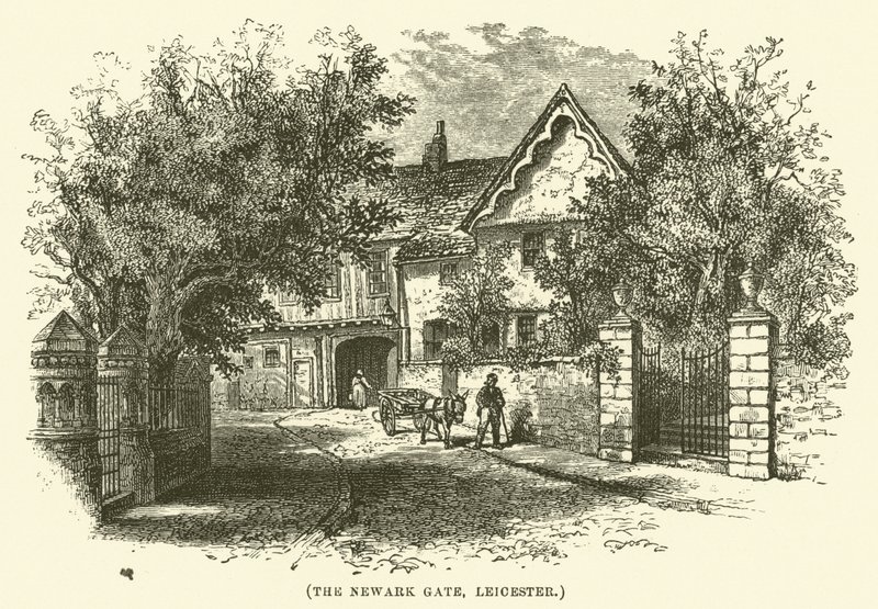 Newark Gate, Leicester (metszet) alkotó: English School