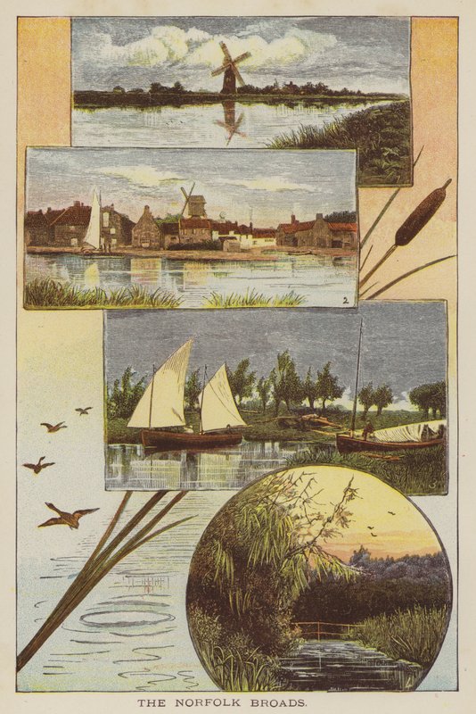 The Norfolk Broads (színes metszet) alkotó: English School