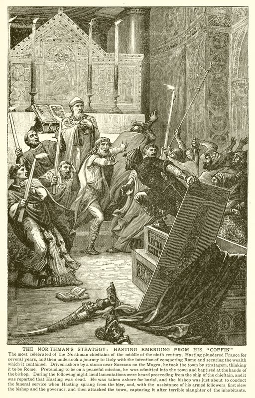 A Northmans-stratégia: Hasting kiemelkedik a koporsójából alkotó: English School