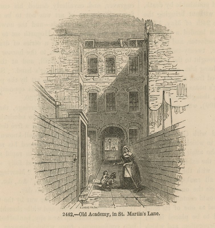 A régi akadémia a St Martins Lane-ben alkotó: English School