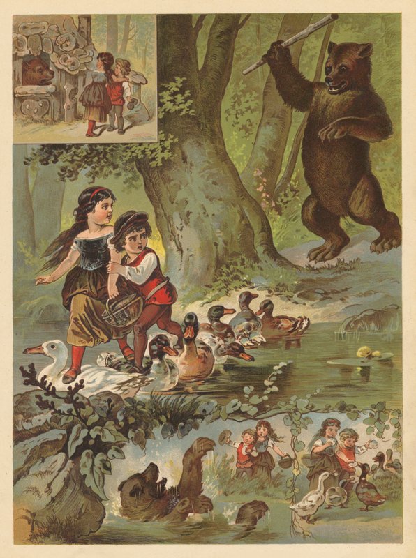 Az öreg medve, aki a cukros házban lakott (chromolitho) alkotó: English School