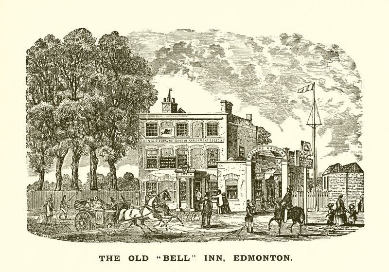 Az Old Bell Inn Edmontonban alkotó: English School