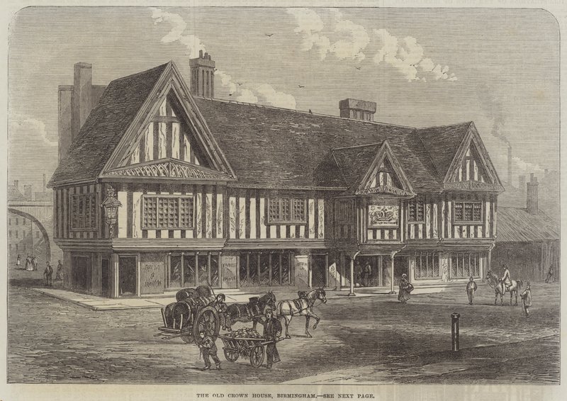 The Old Crown House, Birmingham (metszet) alkotó: English School