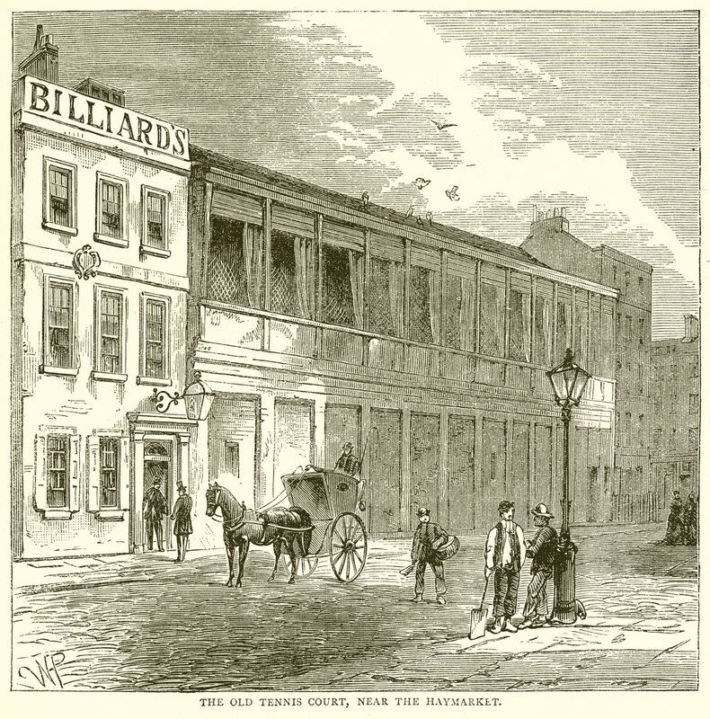 A régi teniszpálya, a Haymarket közelében alkotó: English School