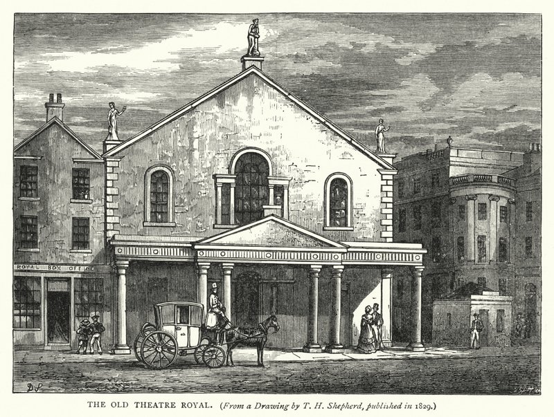 The Old Theatre Royal (metszet) alkotó: English School