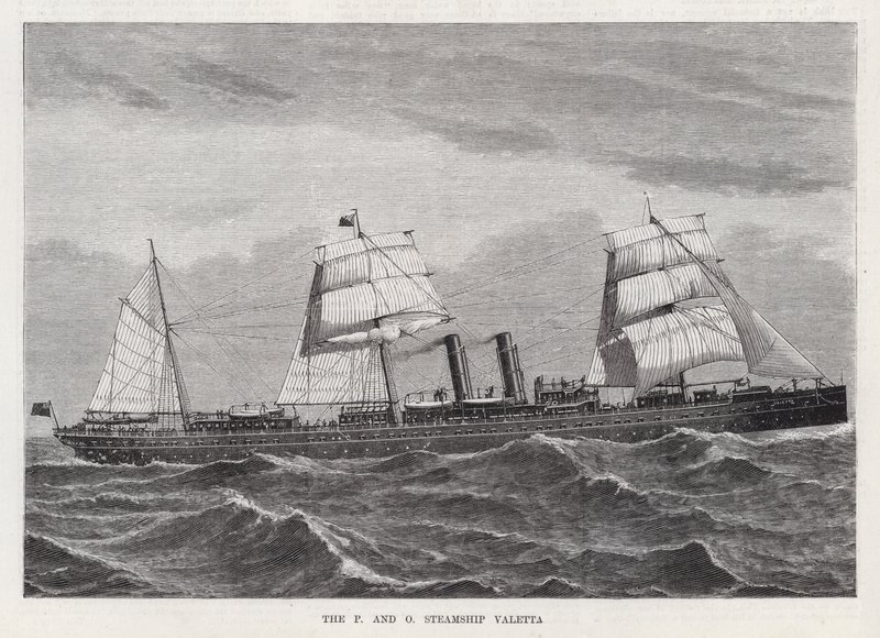 The P and O Steamship Valetta (metszet) alkotó: English School