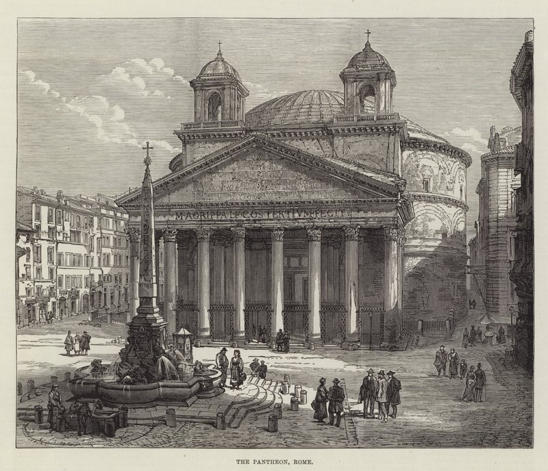 Pantheon, Róma (metszet) alkotó: English School