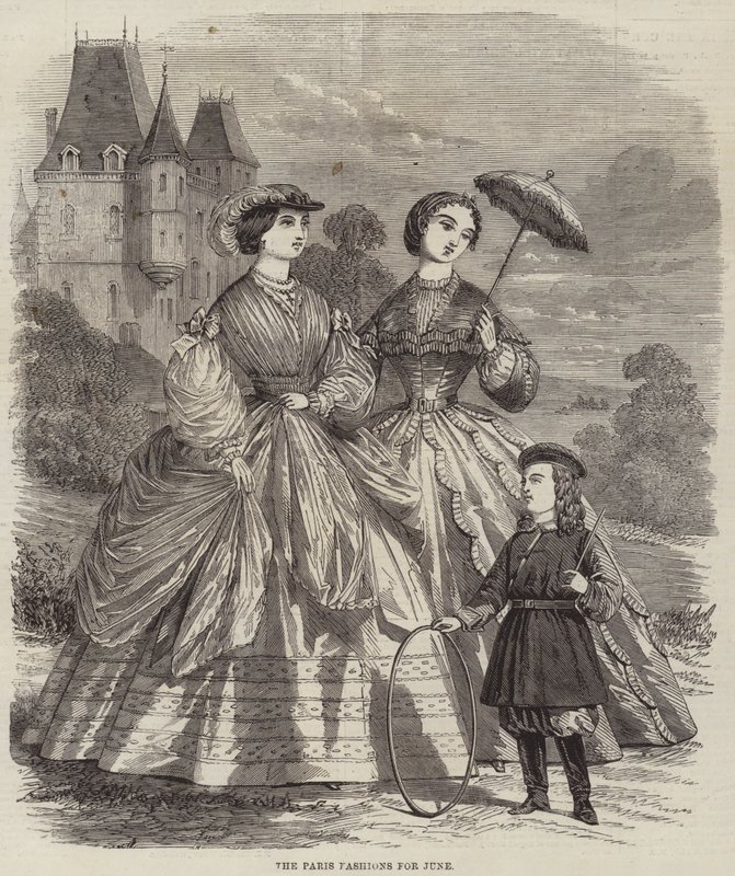 A júniusi párizsi divat (metszet) alkotó: English School