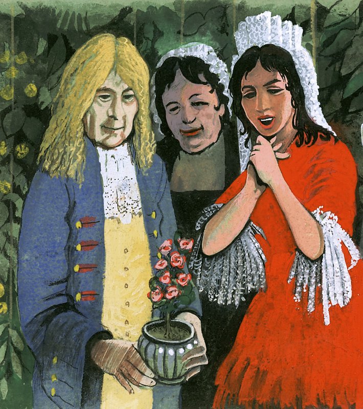 A Pelargonium triste muskátli fajtája nagyon népszerű volt a 17. és 18. században alkotó: English School