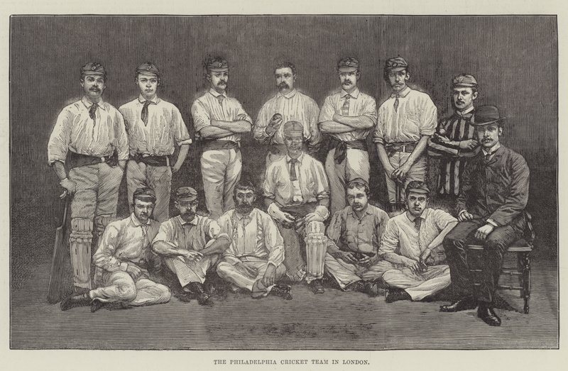 A Philadelphia Cricket Team Londonban (metszet) alkotó: English School