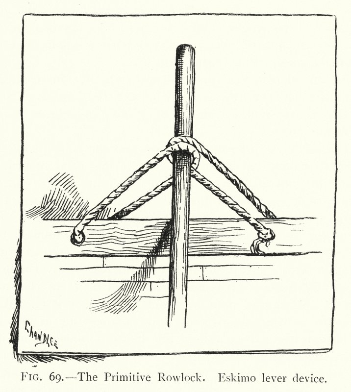 A Primitive Rowlock, Eszkimó kar eszköz (litho) alkotó: English School
