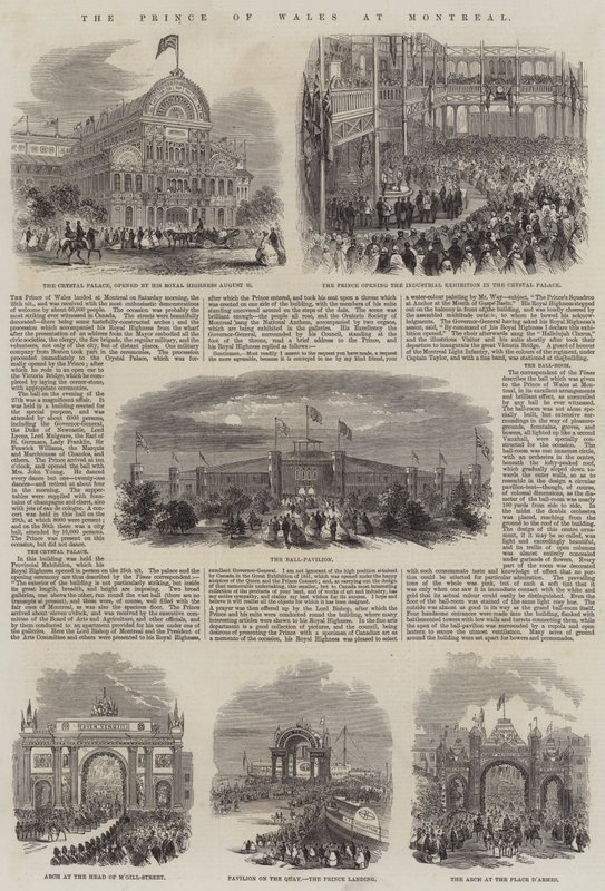 A walesi herceg Montrealban (metszet) alkotó: English School