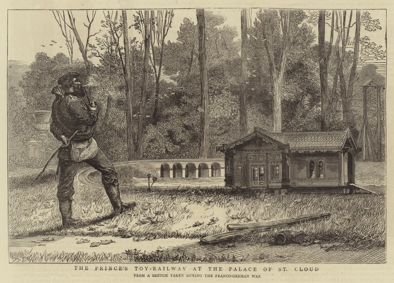 A herceg játékvasútja a Szent Felhő Palotában (metszet) alkotó: English School