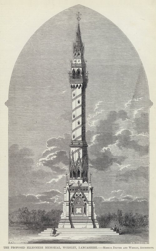 The Proposed Ellesmere Memorial, Worsley, Lancashire (metszet) alkotó: English School