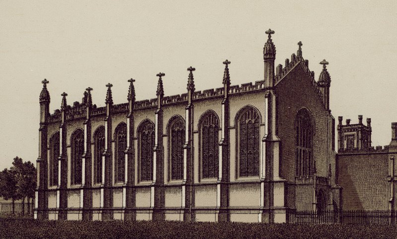 A Proprietary College kápolnája, Cheltenham (litográfia) alkotó: English School