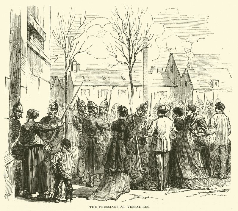 A poroszok Versailles-ban, 1871. január alkotó: English School