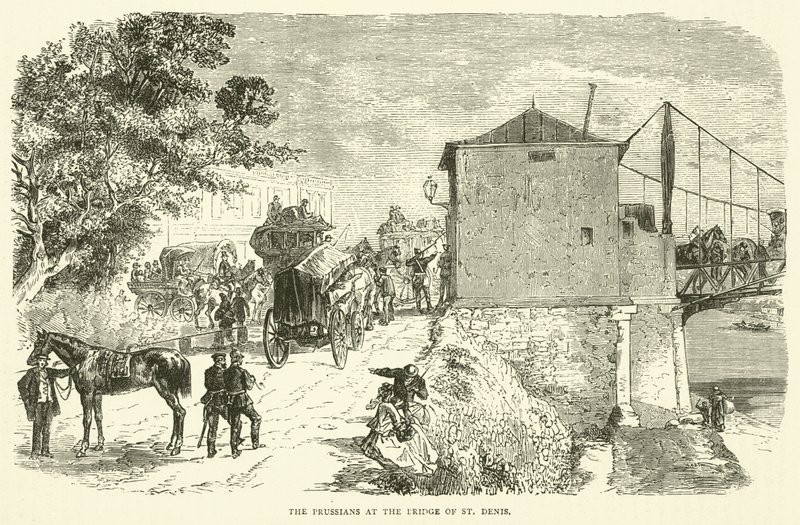 A poroszok a St Denis hídnál, 1871. január alkotó: English School