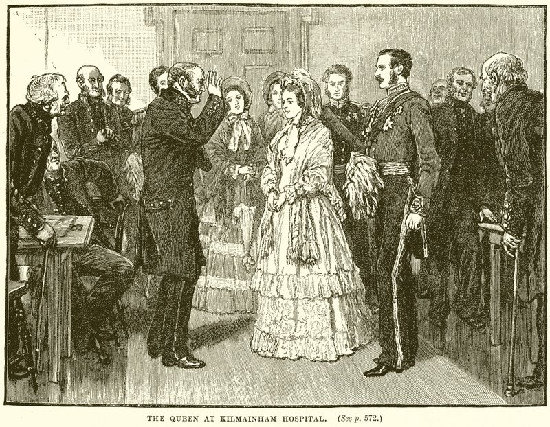 A királynő a Kilmainham Kórházban alkotó: English School