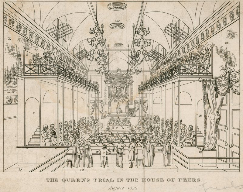 A Queens-per a Peers Házában, 1820. augusztus alkotó: English School