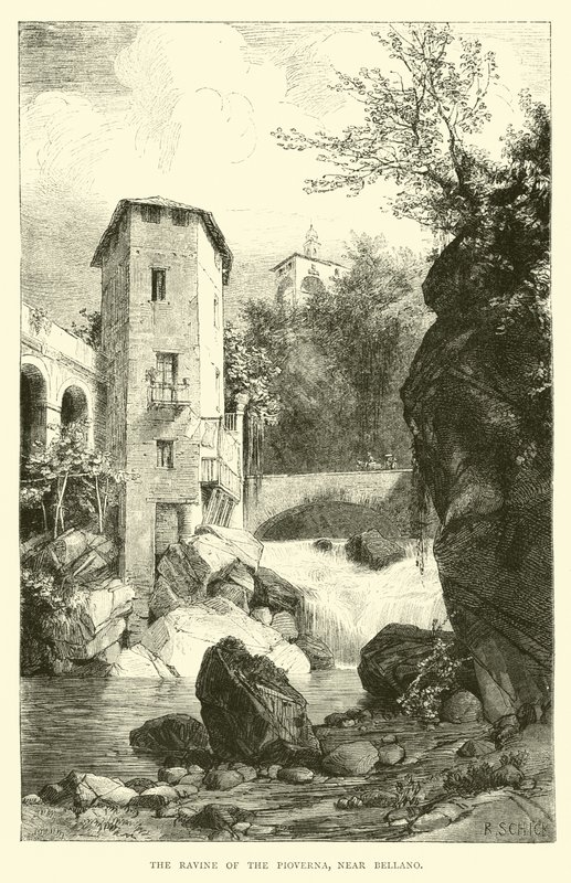 A Pioverna szakadéka, Bellano közelében alkotó: English School