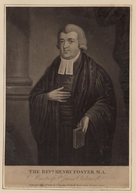 Henry Foster tiszteletes, Szent Jakab minisztere, Clerkenwell alkotó: English School