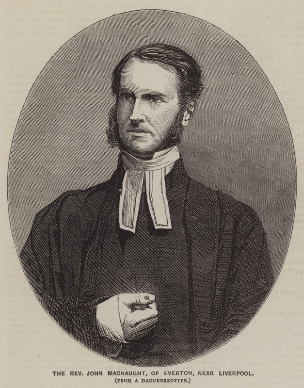 John Macnaught tiszteletes, Everton, Liverpool közelében (metszet) alkotó: English School