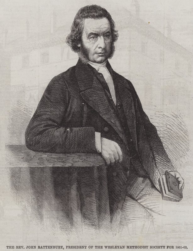 John Rattenbury tiszteletes, a Wesleyan Metodista Társaság elnöke 1861-62 között (metszet) alkotó: English School