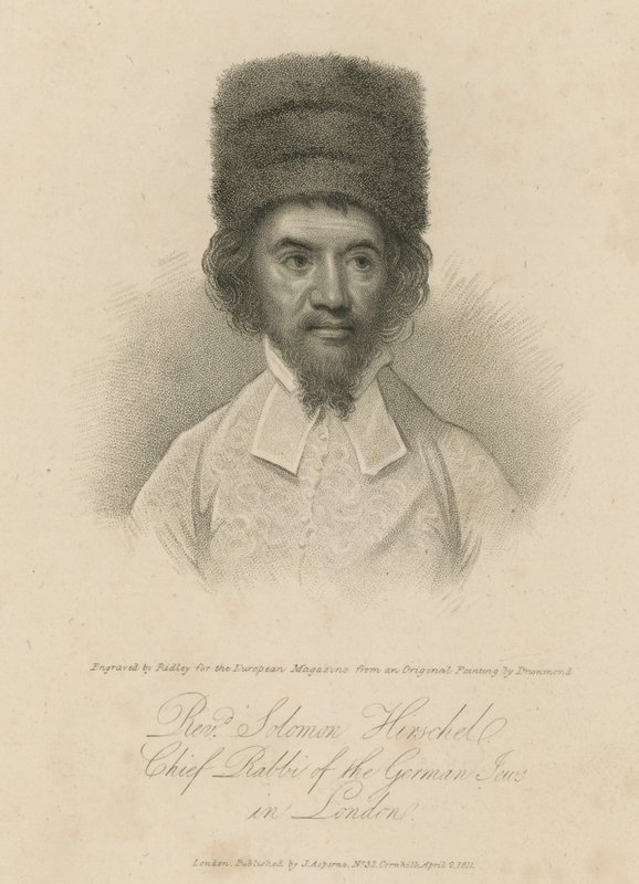 Solomon Hirschel tiszteletes, a londoni német fogadók főrabbija alkotó: English School